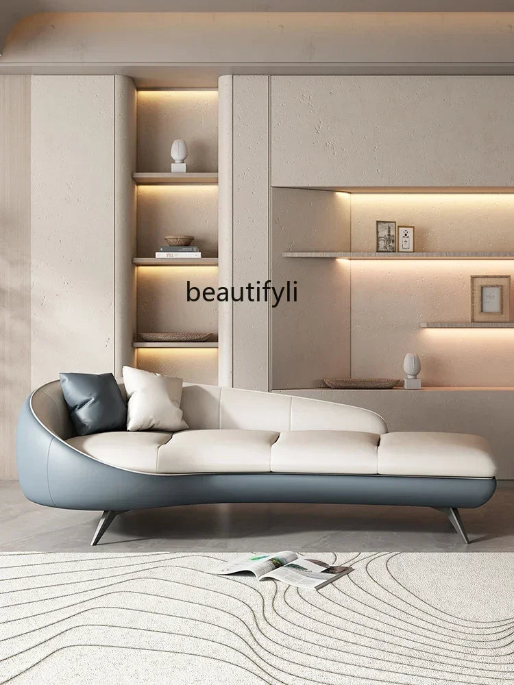 xxzModern curved sofa living room deck chair hotel homestay leisure beauty couch