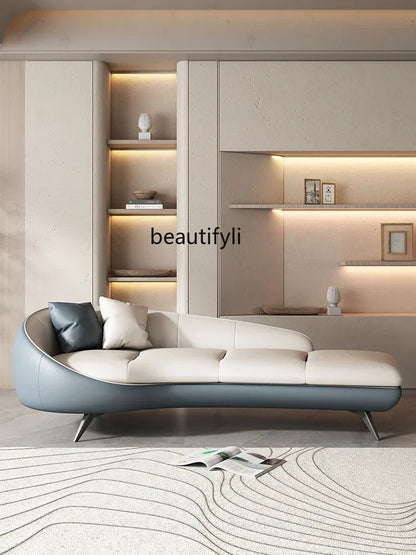 xxzModern curved sofa living room deck chair hotel homestay leisure beauty couch