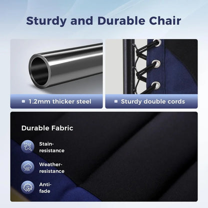 oversized xxl padded zero gravity lawn chair anti gravity lounge chair foldable recliner 30" wide seat outdoor camp chair for p