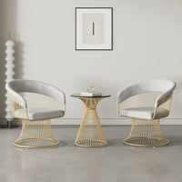 Simple cream-style swivel chair, compact light luxury sofa chair, suitable for small living rooms, balconies and home use