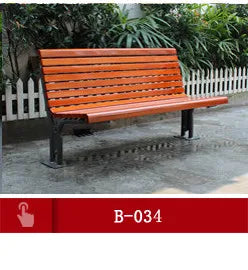 Metal Outdoor Bench for Public Park with Cast Iron Bench Legs