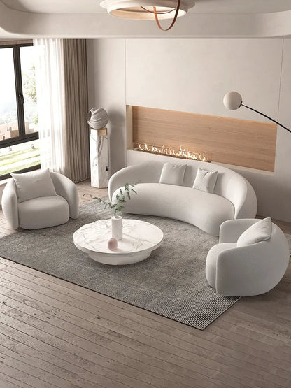 Italian Banana Sofa Minimalist Shaped Sofa Living Room Simple Modern Arc Cashew Sofa-high qualit