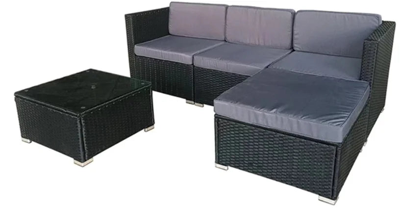 Promotional  Modern Design Patio PE Rattan Garden Furniture Garden Furniture Outdoor 3pc Rattan Wicker Sofa Corner Sofa Set