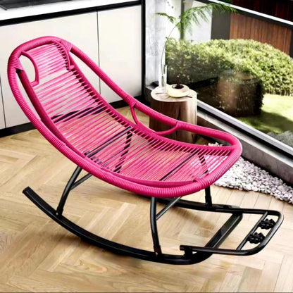 Outdoor rocking chair, garden rattan chair, casual nap chair, household, sitting and lying down