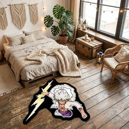 OnePiece Luffy's Nika Form Design Rug Bedroom Living Room Kid Room Non-slip Decorative Floor Mat Collection Birthday Gift Carpet
