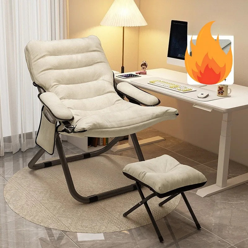 Folding recliner student dormitory computer chair household bedroom lazy small sofa balcony single casual back chair