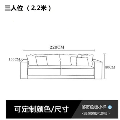 Italian fabric matte velvet Nordic minimalist technology cloth size apartment luxury living room shaped combination corner sofa