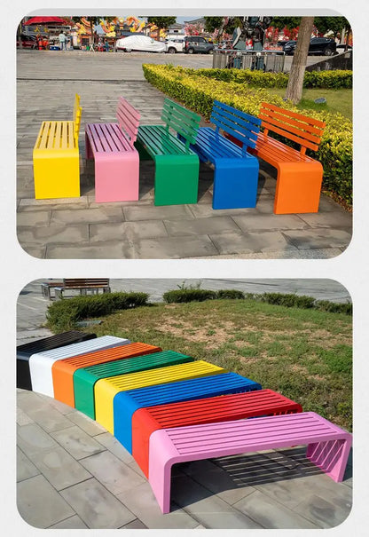 Outdoor Waterproof Sales Park New Hotel Patio 2022 Design Wholesale Steel Wooden Garden Bench