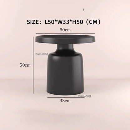Nordic Living Room Center Table Circular Coffee Tables Modern Side Tea Table Portable Simple Bedroom Nightstand Home Furniture B