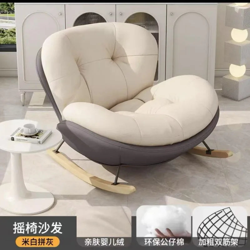 Lazy Snail Sofa Single Rocking Chair Super Soft Penguin Rocking Chair Balcony Living Room Leisure Lounge Chair Household Adult