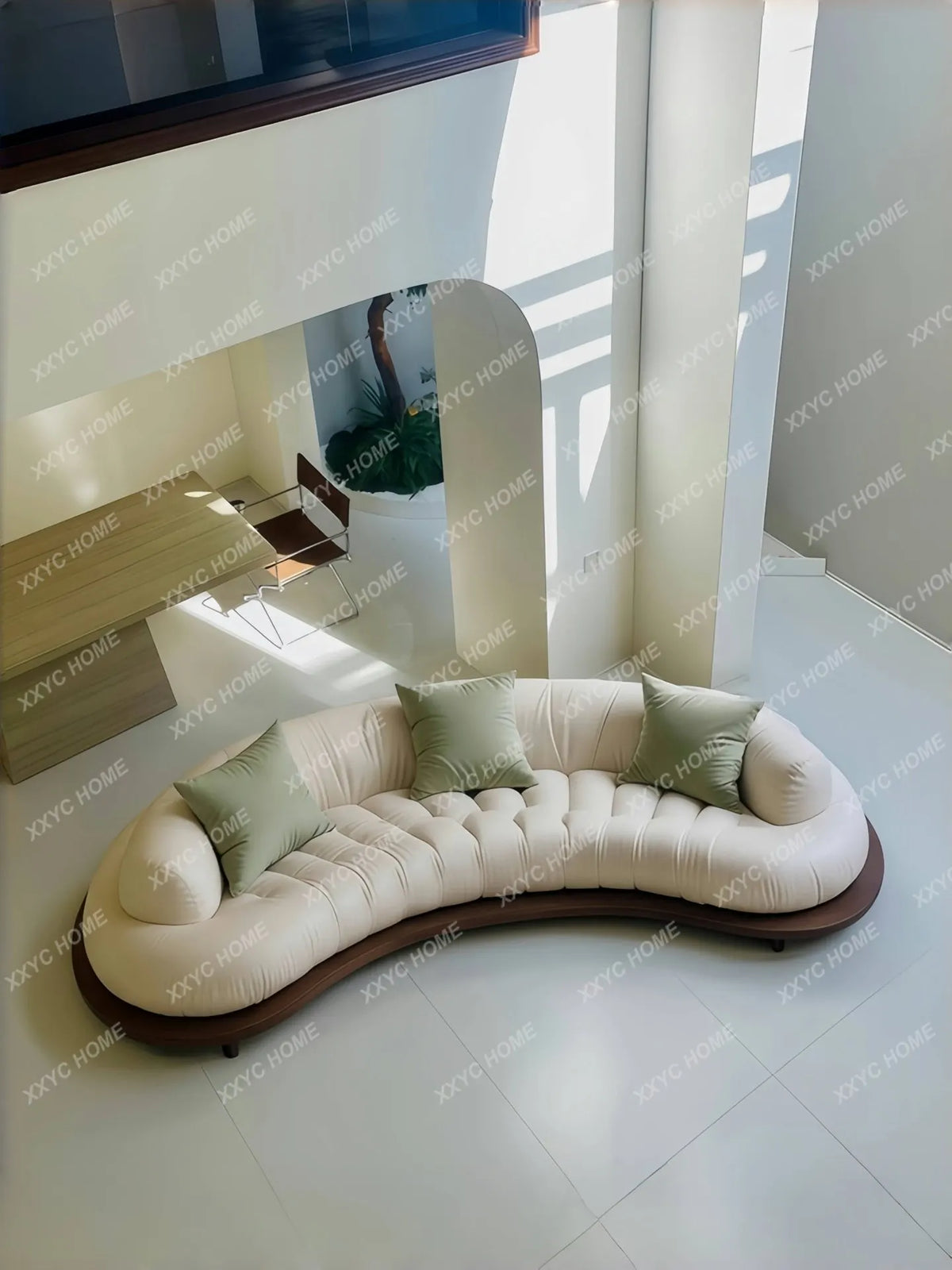 Arc sofa semi-circular moon arc special-shaped creative living room