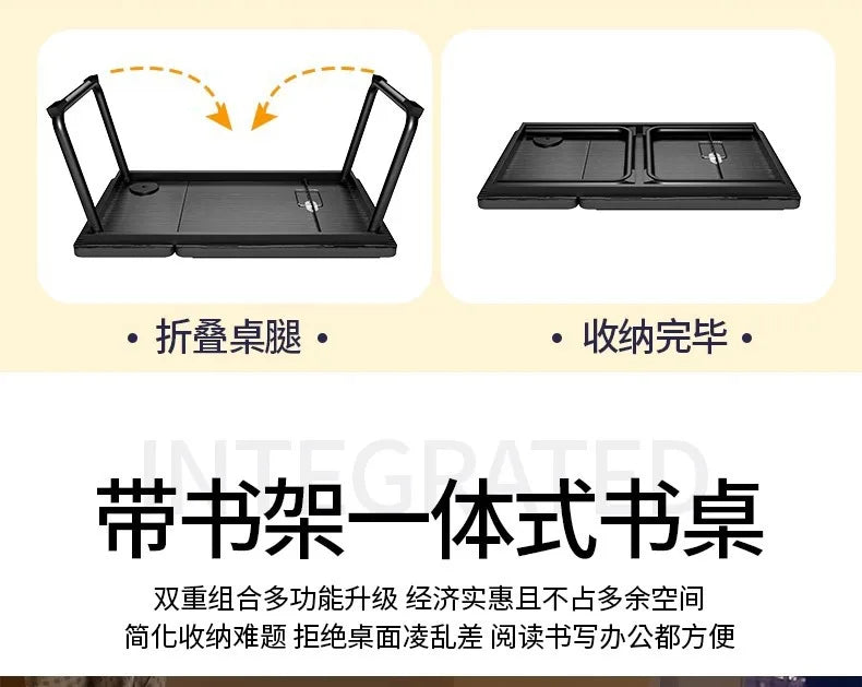 Bedside desk for dorm students, multifunctional foldable laptop desk, window sill desk board