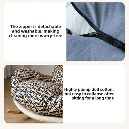 Snail Shaped Rocking Chair Adult Lazy Sofa Single Person Leisure Sleeping Chair Household Comfortable Lounge Seat