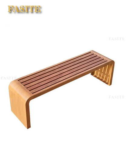 Banc extérieur chaise de parc banc Anti-corrosion bois motif carré jardin cour chaise