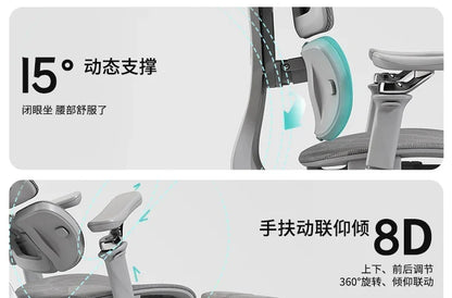 Ergonomic Lift Office Chair with Lumbar Support Household Gaming Esports Chair Household Computer Chair