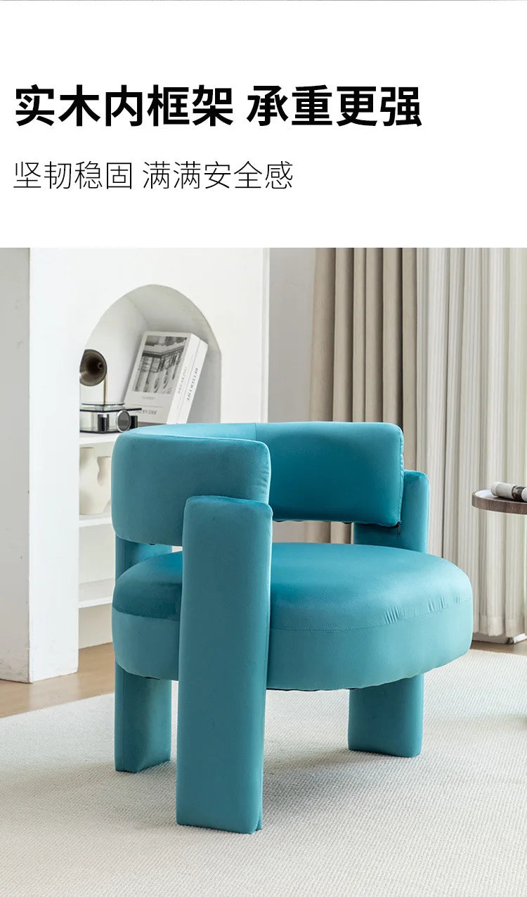 Luxury cream style new Chinese office simple integration super soft negotiation guest sofa chair leisure single chair