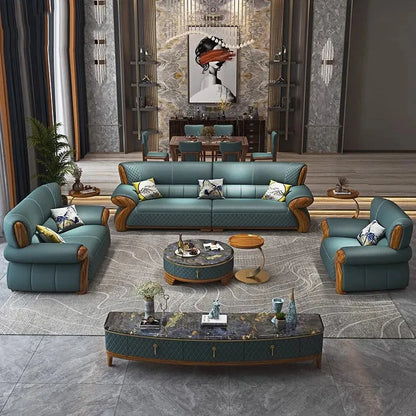 Aesthetic Nordic Living Room Sofas Pouf Leather Minimalist Modern Living Room Sofas Lounge Koltuk Takımı Postmodern Furniture