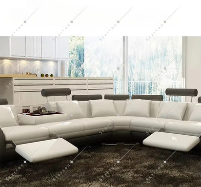 New Living Room Luxury Modern Couch Genuine Real Recliner Leather Sofa Set Indoor Sectional Furniture Leather Sofa