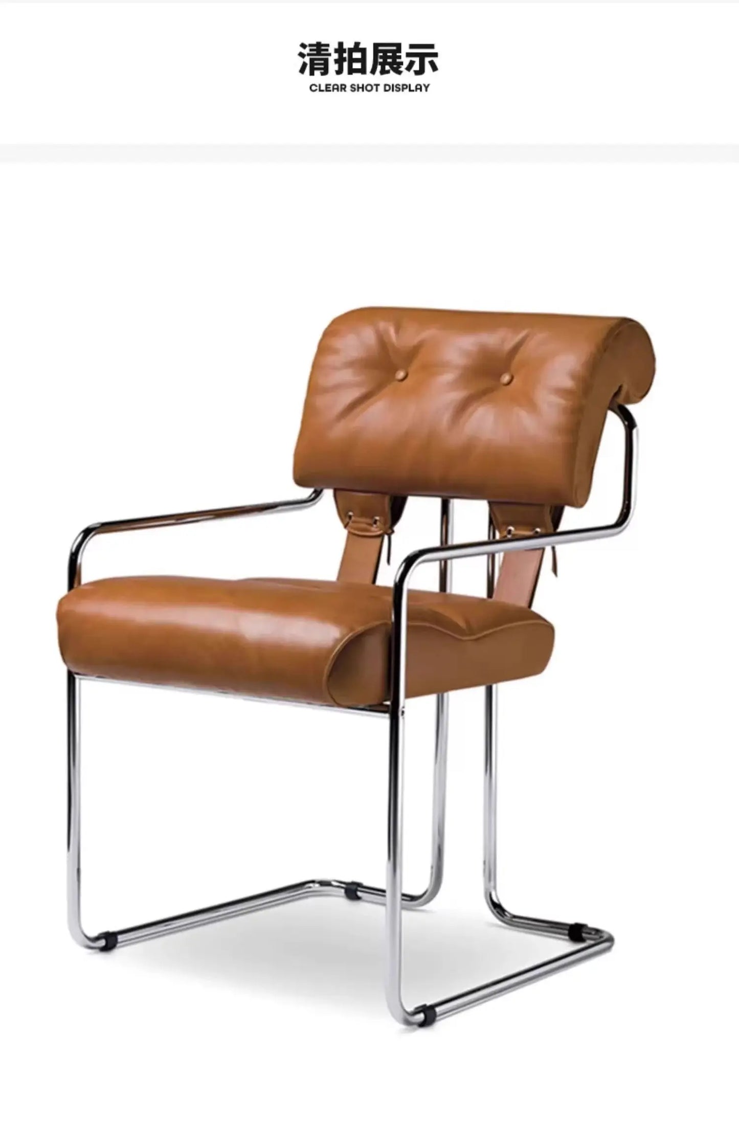Pre-owned Office Chair, Stainless Steel Dining Chair, Bauhaus Vintage Negotiation, Casual Desk, Designer Single Chair