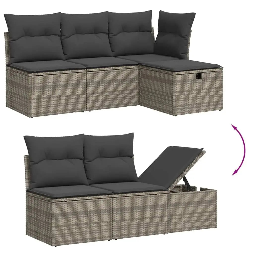 Grey Garden Sofa Set for Patio Furniture
