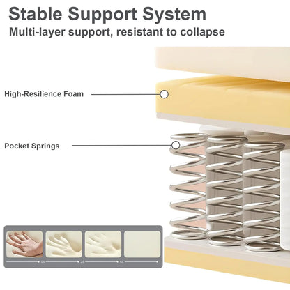 133.5" Boneless Sectional Couch with Cup Holder, U Shaped Sofa with Chaise, Oversized Modular Couch with Deep Seat, Comfy Cordur
