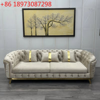 Italian light luxury fabric sofa combination modern minimalist velvet villa furniture