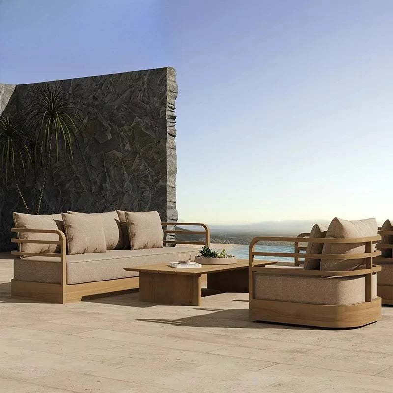 Luxury Outdoor Sofa Garden Set Luxury Hotel Teak Outdoor Furniture Villa Patio Furniture Set Wooden Furniture