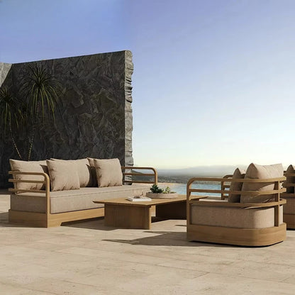 Luxury Outdoor Sofa Garden Set Luxury Hotel Teak Outdoor Furniture Villa Patio Furniture Set Wooden Furniture
