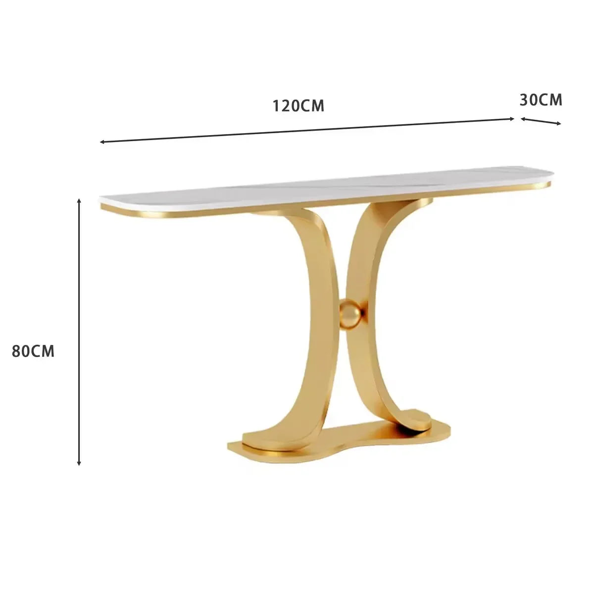 Light luxury entrance table New Chinese  table against the wall Living room Semicircular