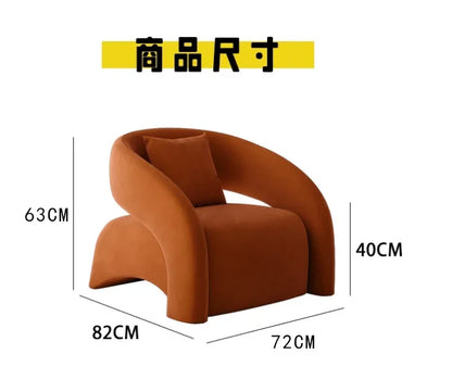 Internet celebrity single chair living room lazy single sofa, leisure chair designer sofa, single sofa light luxury high-end