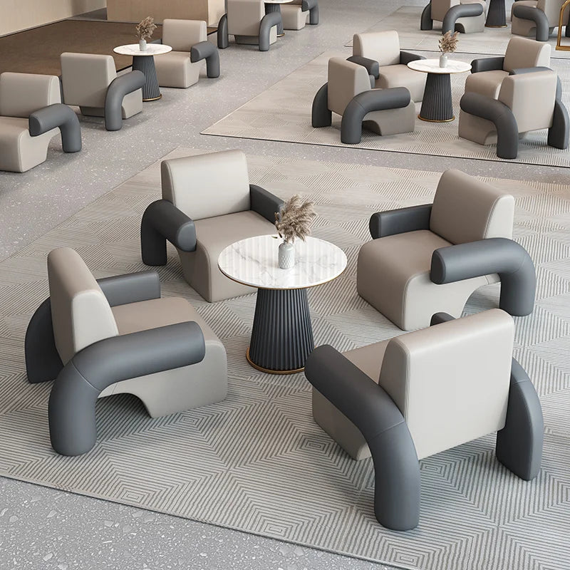 Negotiation table and chair combination lounge area light luxury modern lounge area reception table negotiation table