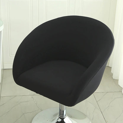 Semi-Circular Print Elastic Bar Low Back Chair Cover Dustproof for Living Room Bedroom Restaurant Hotel Furniture Accessories