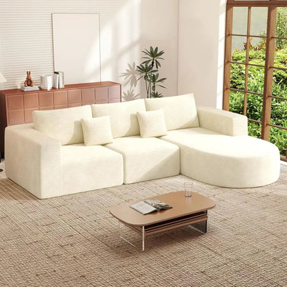 Cloud Sectional Sofa with L-Shape Chaise for Living Room, Deep Seated, Comfortable, No Assembly Needed, 1 Piece