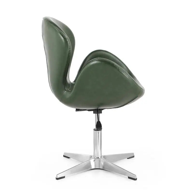 Forest Green Swivel Lounge Chair - Upholstered Modern Furniture for Living Room, Office, or Reading Nook