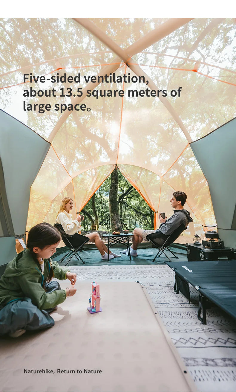 Naturehike 8-10 Person Tent Kota Cloud Casual Tent Outdoor Camping Hiking Travel Gazebo Tents Big Space Waterproof Breathable