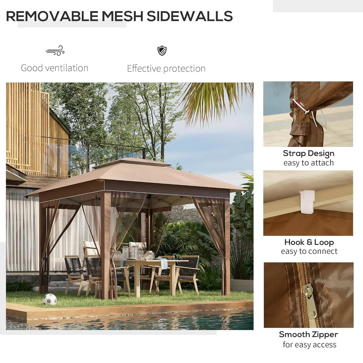 12x12 Pop Up Canopy Tent with Netting Carry Bag Instant Sun Shelter 137sqft Shade Height Adjustable Outdoor Garden Patio Custom