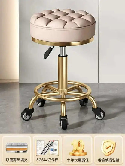 Beauty Chair Specifically Designed for Beauty Salon Adjustable Rotating Pulley Hair Salon Round Stool Tabouret A Roulette 원형의자