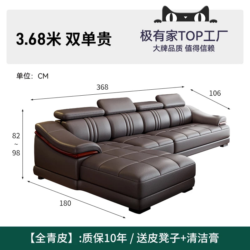 Nordic Genuine Leather Sofas Luxury Armchairs Cinema Comfortable Sofas Living Room Design Fauteuils Salon Home Furniture
