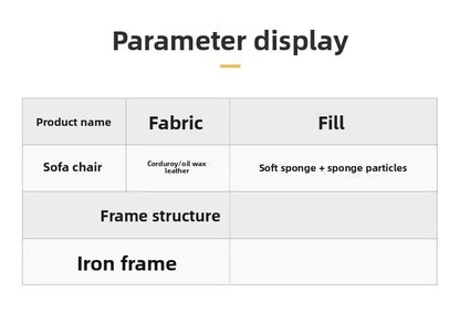 Modern Living Room Furniture Single Sofa Chair Corduroy Lounge Chair, Small Space Accent Chair Comfortable Reading Chair