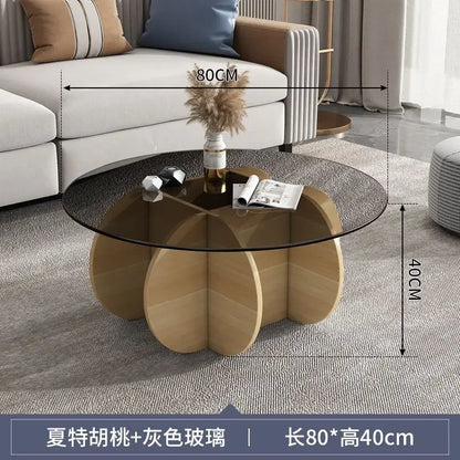 Unique Display Coffee Table Clear Ornaments Aesthetic Minimalist Coffee Table Luxury Design Mesa Centro Salon Home Furniture
