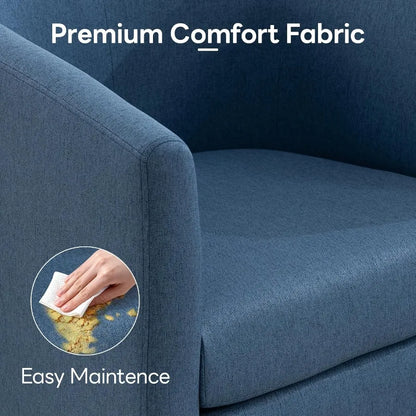 Modern Comfy Accent Barrel Chair with Armrest for Living Room Bedroom Reception Room or Cafe Soft Padded Design for Cozy Readin