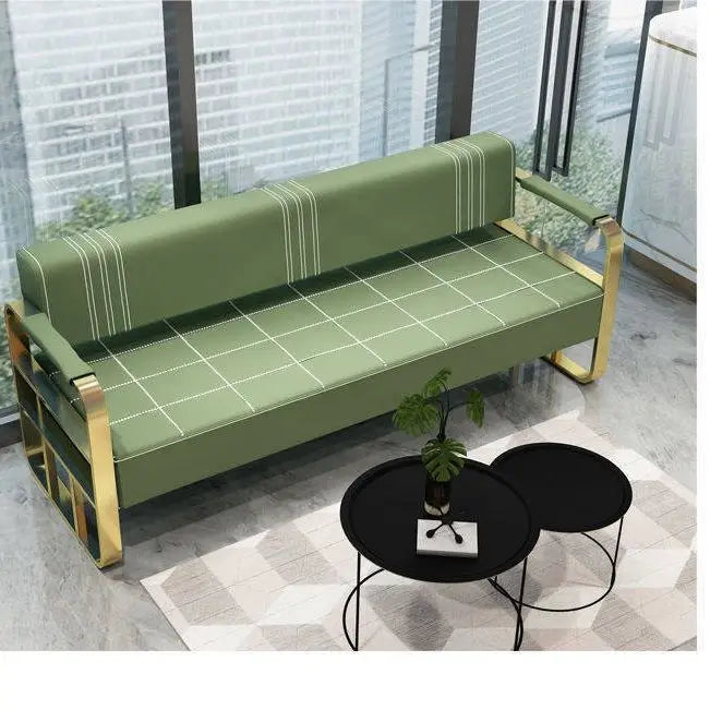 Gold Modern Luxury Wrought Iron Waiting Chair Hair Salon Barber Shop Dining Room Furniture