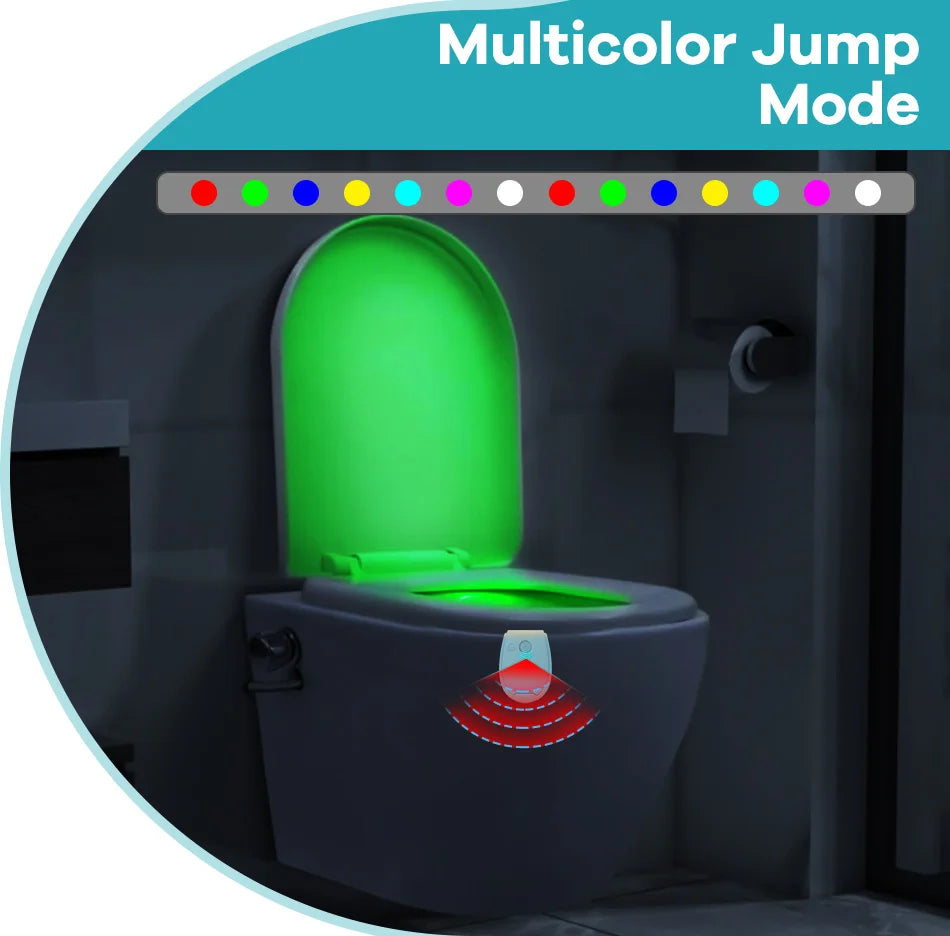 RGB Toilet Lights LED Washroom Night Lamp PIR Motion Sensor Colorful Atmosphere Light Waterproof 16Colours Mood Bathroom Lamps