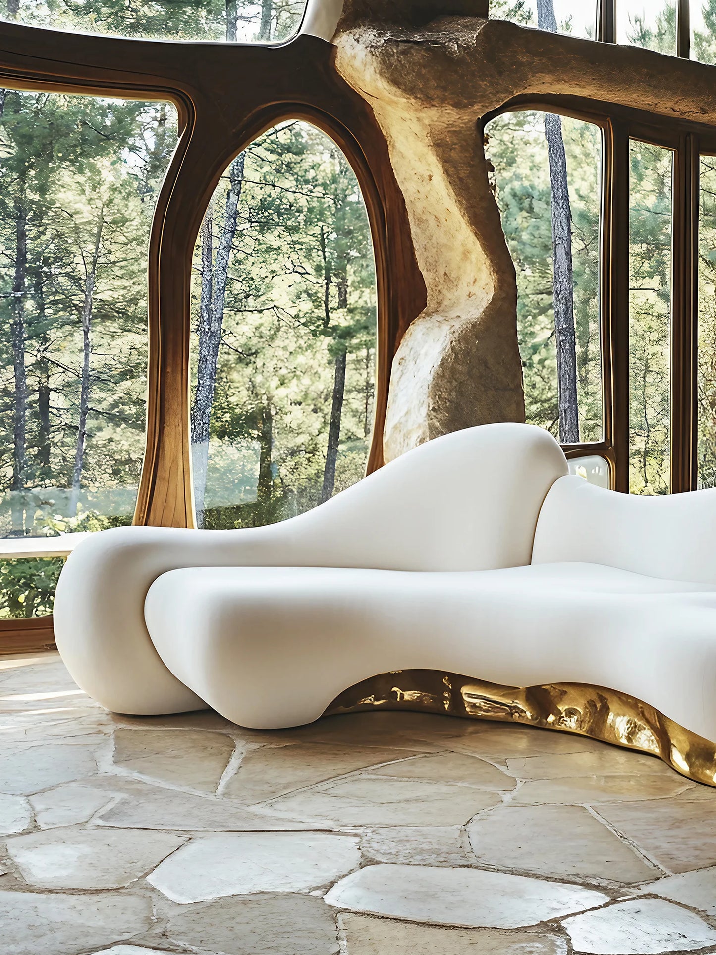 Postmodern art sofa, villa large flat floor furniture high luxury