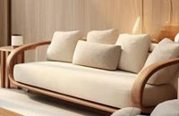 A couch Minimalistic Wooden Sofa Stools Recliners Modern 3 Seater Lazy Living Room Couch Lounge Mini China Sofas Camas Furniture