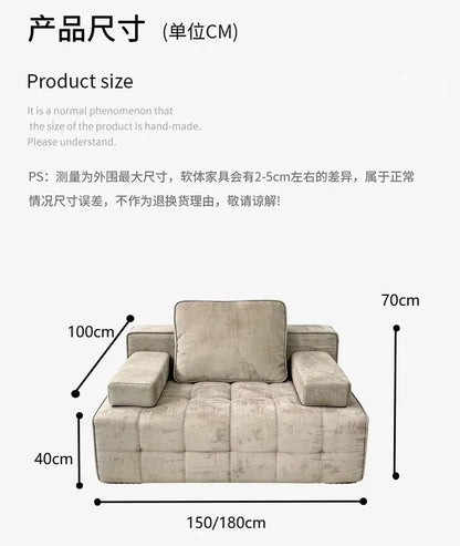 Vacuum Compressed Sofa Living Room Decoration Armchairs Fabric Sponge Sofa Lazy Modern Lounge Boneless Couch Hotel Furniture