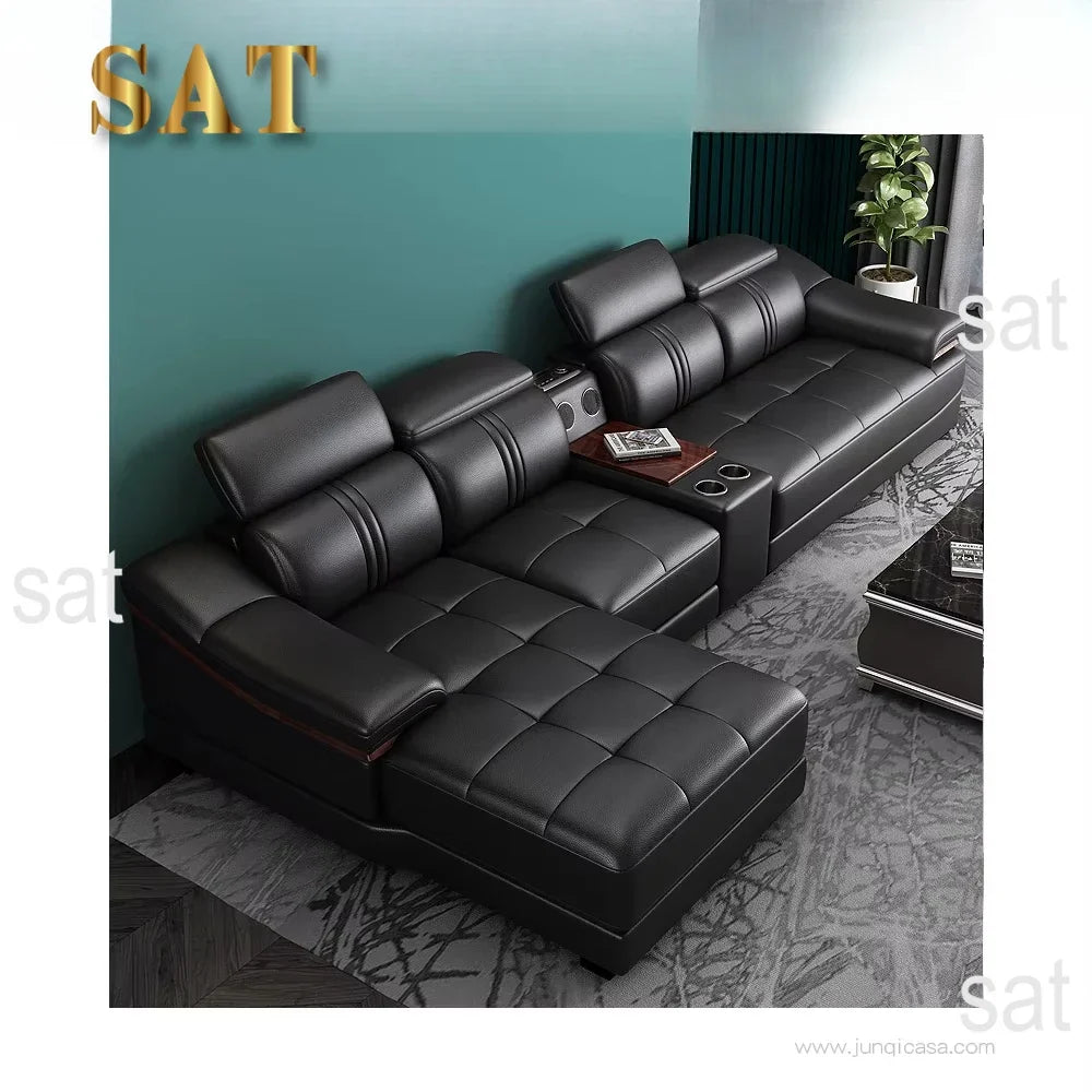 -High Quality Multi-functional Leather Sofa Modern Living Room Couch Sofa Set Furniture