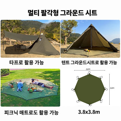 4 Season Hot Tent with Stove Jack Winter Teepee Tent Waterproof Camping Tipi Tent for 2 3 4 Person Outdoor Bushcraft Hiking