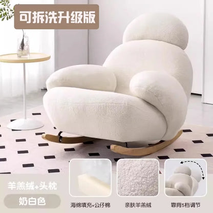 elegant creativity armchair Luxury Design modern comfortable Adult rocking chair balcony fashion mecedora adulto home furniture