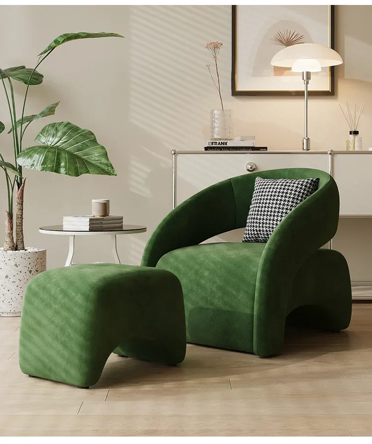 A  French cream wind single sofa chair Nordic living room lazy sofa small apartment single chair